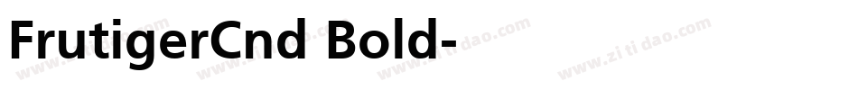 FrutigerCnd Bold字体转换